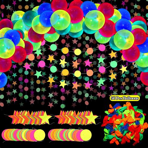 blacklight neon party|blacklight neon party supplies.